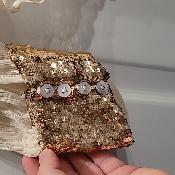 Free People Dream Cuff Sheer sequin blouse - Picture 3 of 6